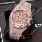 Iced Out AP Replica Watch All Diamond Rose Gold Limited Edition Watch